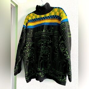 JEAN PAUL GAULTIER MAILLE VINTAGE WOOL LUREX SWEATER, SIZE M